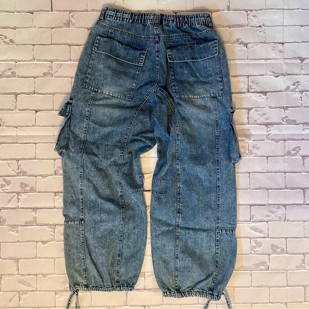 Signature8 Relaxed Blue Cargo Jeans Size S - Picture 4 of 5